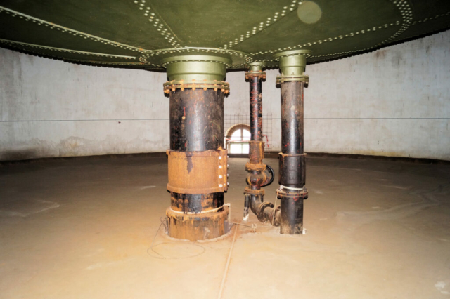 Wasserturm Giersberg Braunschweig; unter dem Wasserbehälter, Besichtigung 09.2024